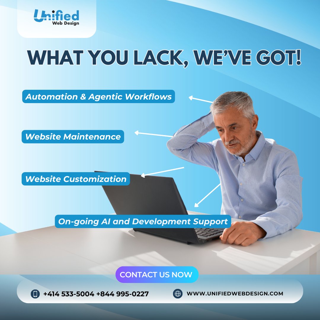UnifiedWD's tweet image. The only thing between you &amp;amp; giving clients exactly what they need is the right team behind you.

Whether it’s automation, custom builds or maintenance...you don’t have to do it alone. We’ll fill the gaps so you can say YES to opportunities. 💪

#AgencySupport #AgencyPartnership