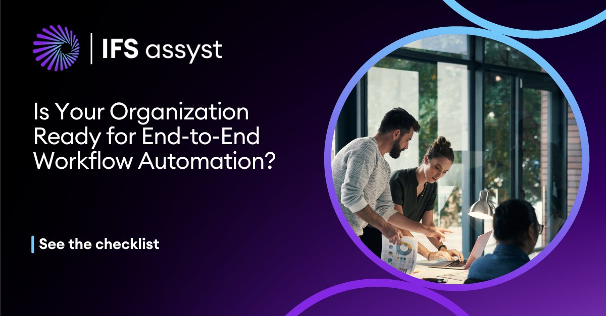 IFSassyst's tweet image. Is your team ready to boost efficiency and simplify operations through end-to-end workflow automation? 

Learn how IFS assyst can revolutionize your workflows: ifs.link/hiW3AY

#WorkflowAutomation
