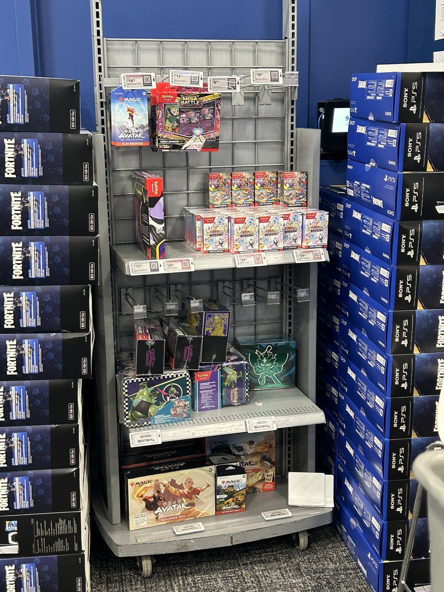 FoolRaul's tweet image. BestBuy in San Bernardino off Harriman. Lots of prismatic booster bundles, some mega bundles, one TM etb and one SS ETB @TCG_IE_RESTOCKS @redlands_ie_tcg @pok_re92689
