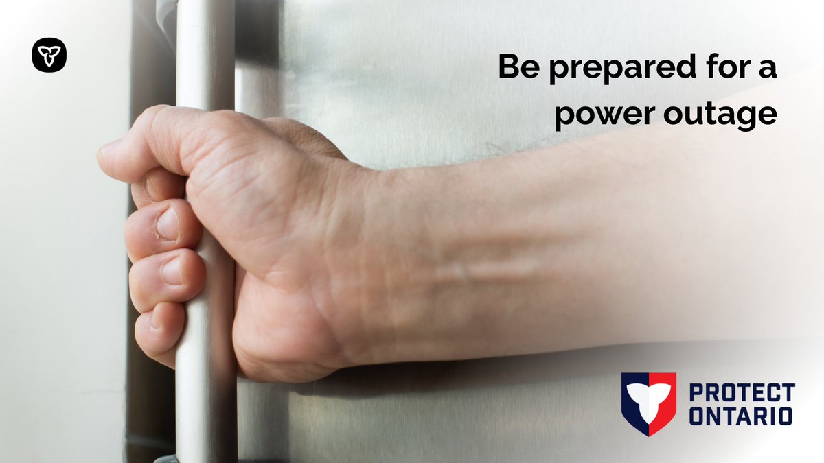 #DYK if the power goes out, a fridge can keep food cold for 4 hours and freezers keep food frozen for 2 days? If you experience a power outage this winter, keep these appliances plugged in and avoid opening the doors.

Learn more: ontario.ca/PowerOutage