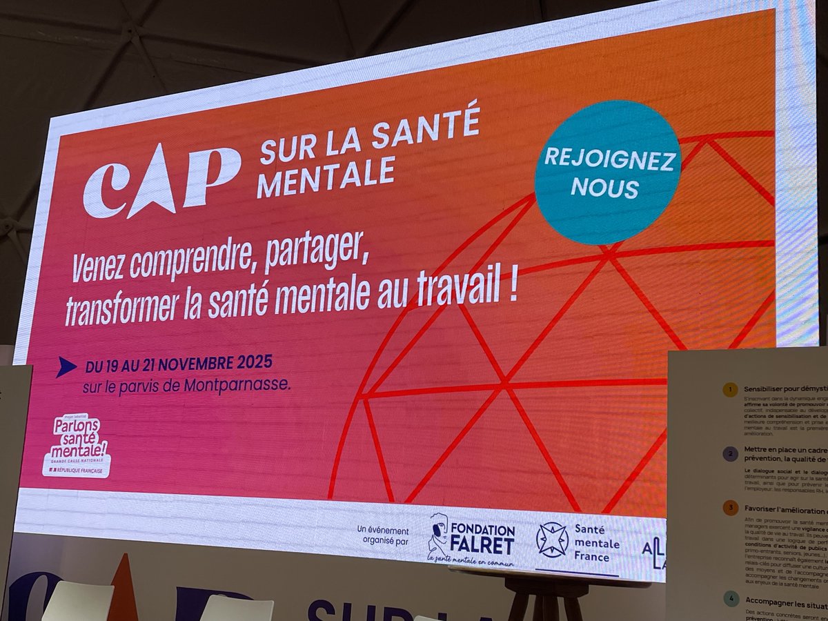 AesioMutuelle's tweet photo. [Partenariat] « Cap sur la santé mentale 2025 » : 3 jours dédiés à la #SantéMentale en entreprises, soutenus par #AÉSIO en présence d’@OBrenza, signataire de la Charte « Santé mentale au travail ». 
#AÉSIOagit #SantéMentale #CapSurLaSantéMentale #SEEPH #QVCT https://t.co/17ITFvYlap
