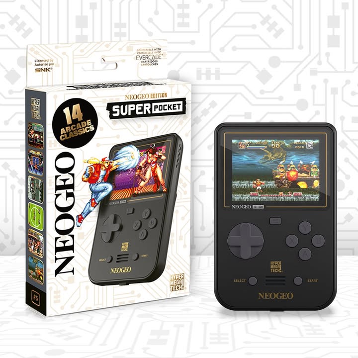 Get your NEOGEO Super Pocket before they're gone!   

Why buy this Super Pocket?

🕹️14 pre-loaded games
🕹️Compatible with the Evercade library of game cartridges
🕹️4+ hours of battery life
🕹️Perfect for those who game on the move or at home

Buy now: funstock.co.uk/collections/hy…