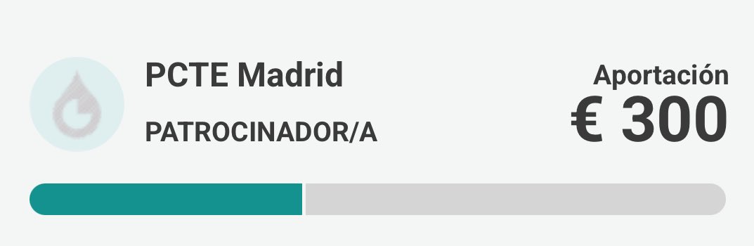 Agradecemos enormemente el apoyo recibido por <a href="/pctemadrid/">PCTE Madrid</a>, aportando 300€ a la Caja de Resistencia de los #BomberosForestalesCM. 

Si quieres apoyar la causa, os dejamos el link: 

▶️ goteo.org/project/caja-d… 

¡Estamos cerca de los 12.000€!