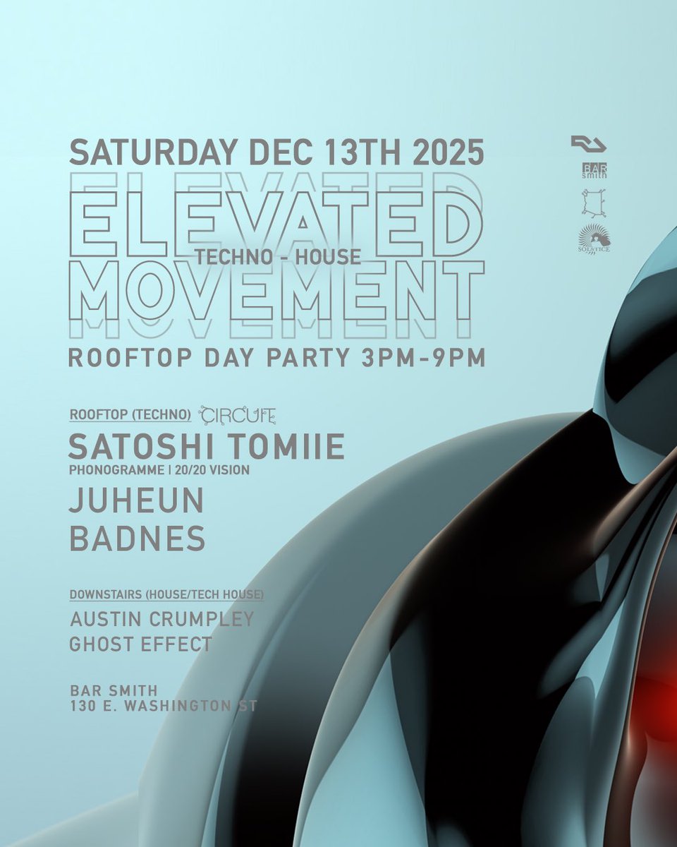 A daytime rooftop journey with a true pioneer of underground electronic music. <a href="/satoshi__tomiie/">Satoshi Tomiie</a> brings his signature sound to Elevated Movement—perfect for dancing in the daylight and sliding into sunset. Special guest <a href="/JuheunMusic/">Juheun</a> on deck as well. Tix - ra.co/events/2313138