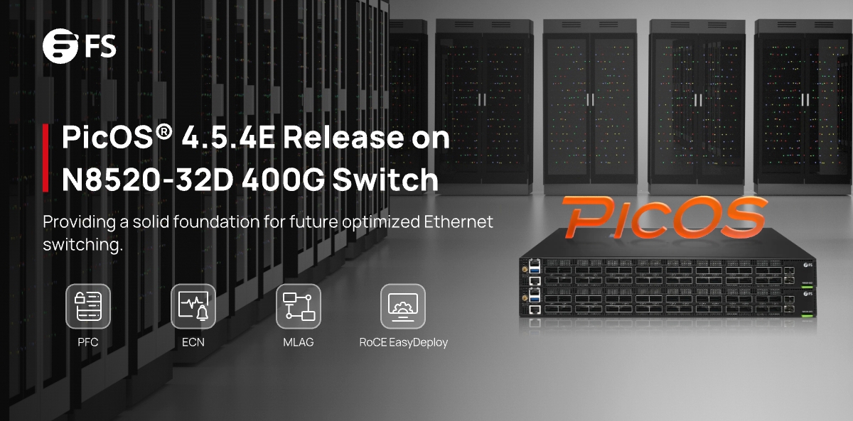 FScom_inc's tweet image. #TechUpdate #PicOS 4.5.4E early sale support version of N8520-32D 400G switch has been released! This version fixed some bugs, enhancing operational consistency and reliability. Try it now and share your feedback with us!
🔗Learn more: pica8-fs.atlassian.net/wiki/spaces/Pi…