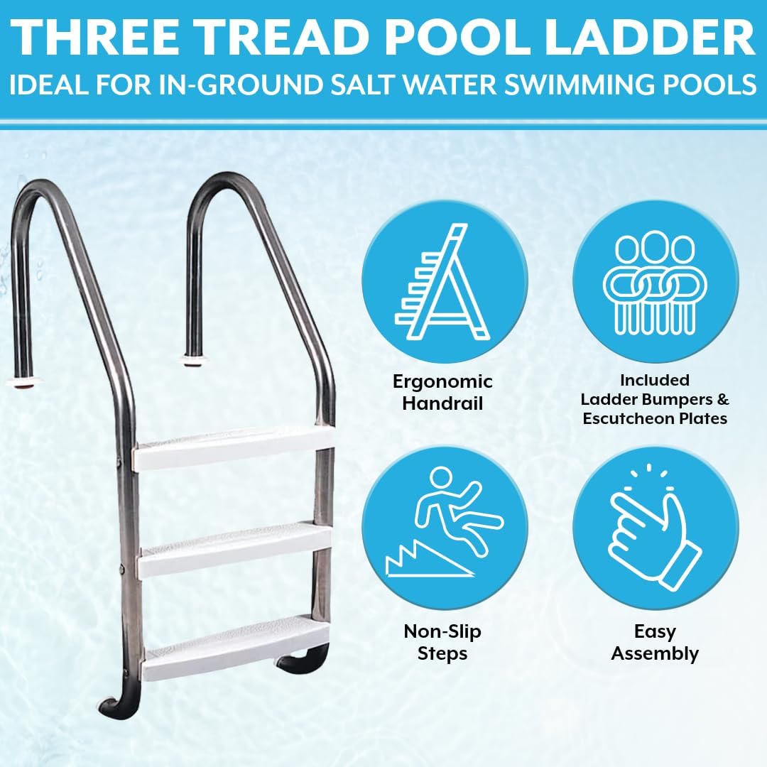 poolzilla_us's tweet image. 💧 Step up your pool game, literally!
NOW BACK IN STOCK ✨ - Three non-slip steps, dual handrails, and salt-safe steel = ready for the next season.

⚙️Fits into 1.90" in-ground anchors 
💦 Included white escutcheon plates to match your steps
🏗️ Supports up to 250 lbs 
🏖️For…