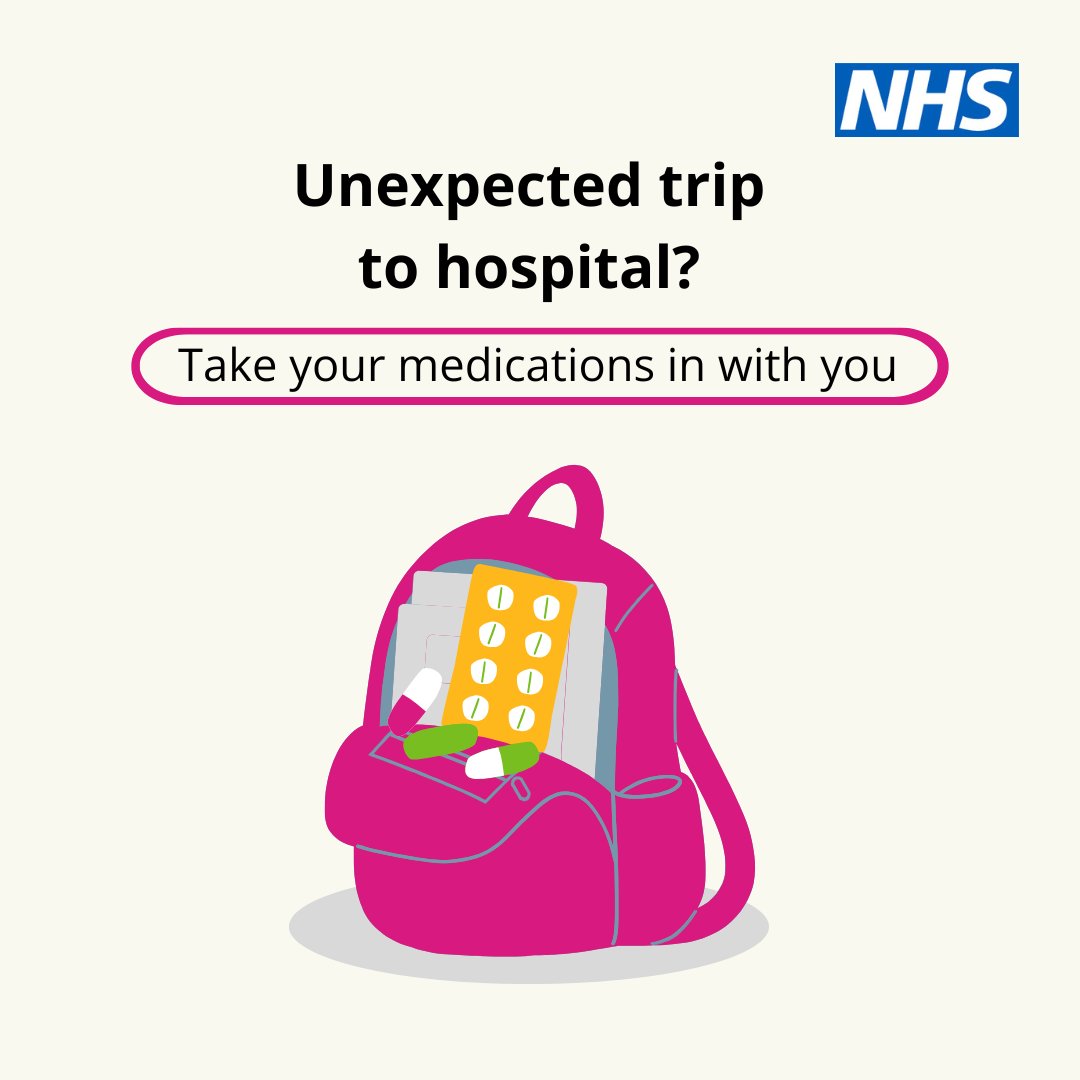 CCCNHS's tweet image. Taking your prescription medicines with you into hospital helps staff provide safe, seamless care, and avoids ordering duplicate prescriptions, and potentially wasting medicines.

#StayOrganised and help our hospitals to #OnlyOrderWhatYouNeed.

orlo.uk/Hago3