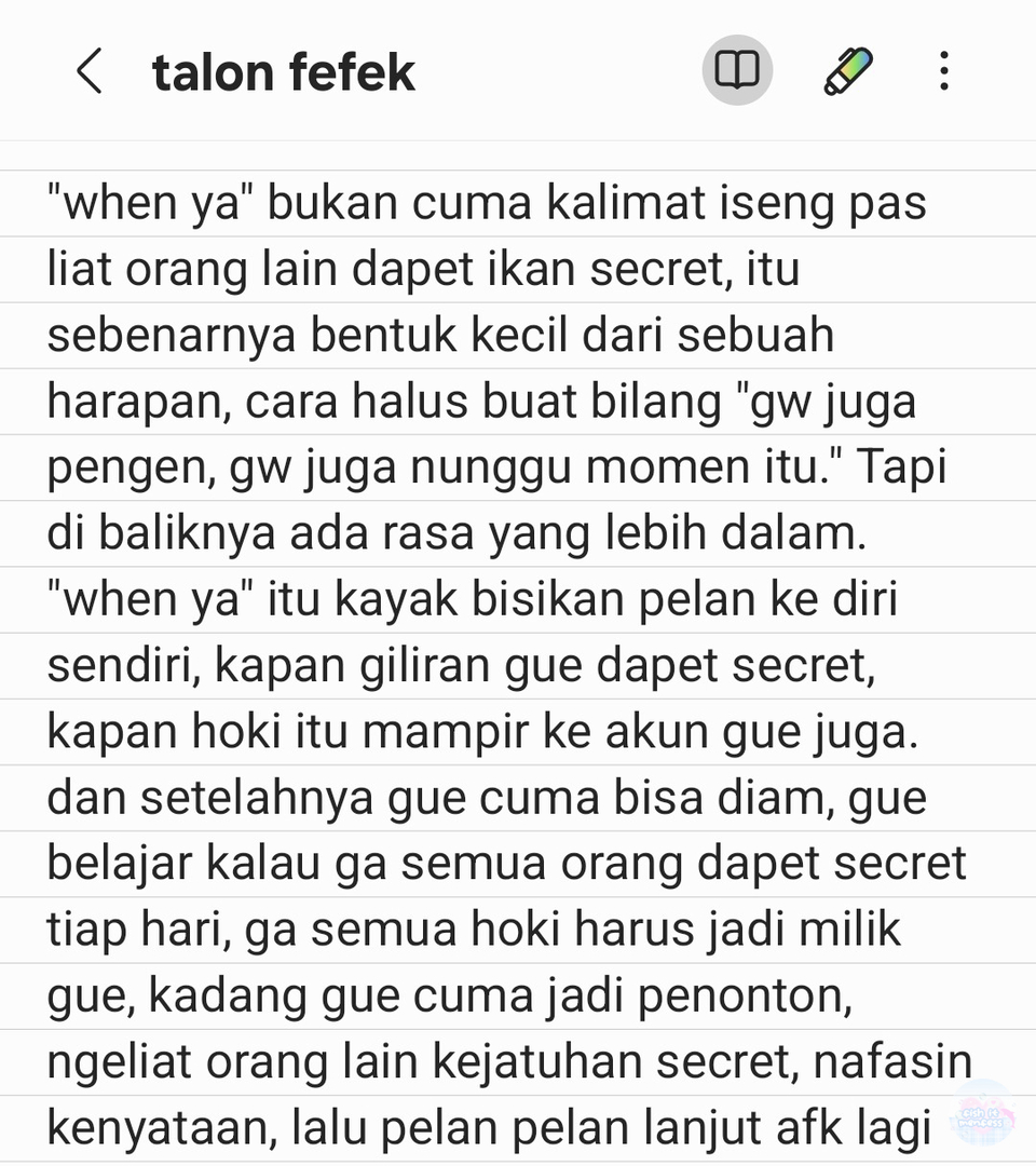 fishitfess's tweet image. fish! lieur ah, btw when ya secret 😭💔