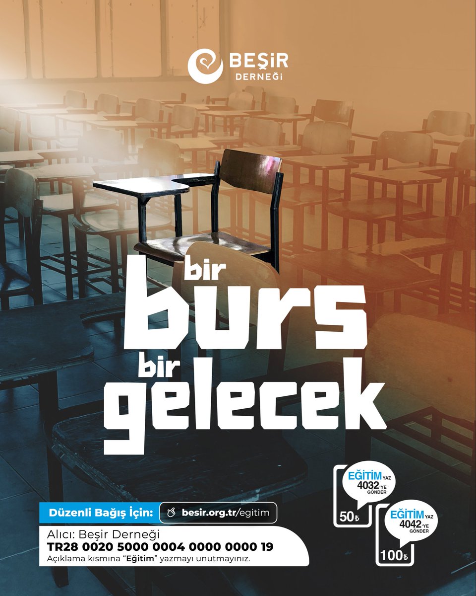Bazen, 
👣 bir adım bir gelecek olur.
🎯 bir karar bir geleceği şekillendirir.
🏹 doğru yapılmış bir hareket hedefe ulaştırır.

Gelin!
Bir adım atıp geleceği şekillendirin.
Eğitim kampanyamıza destek olun,

👉 besir.org.tr/egitim

👉 EĞİTİM yaz 4042'ye gönder 100 TL bağışla