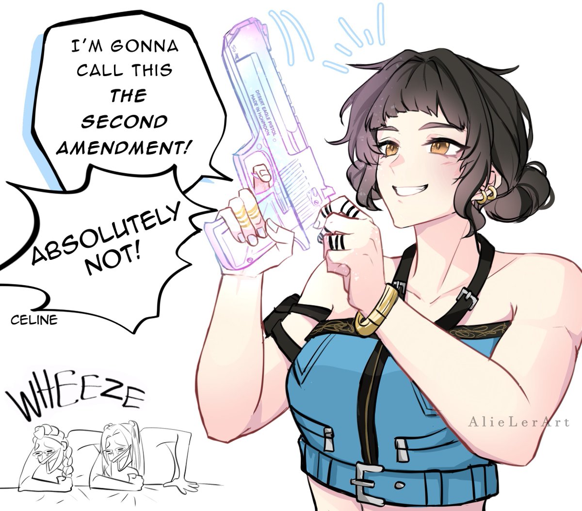 Artists show your most popular work

Zoey with HonGlock 
#kpopdemonhuntersfanart