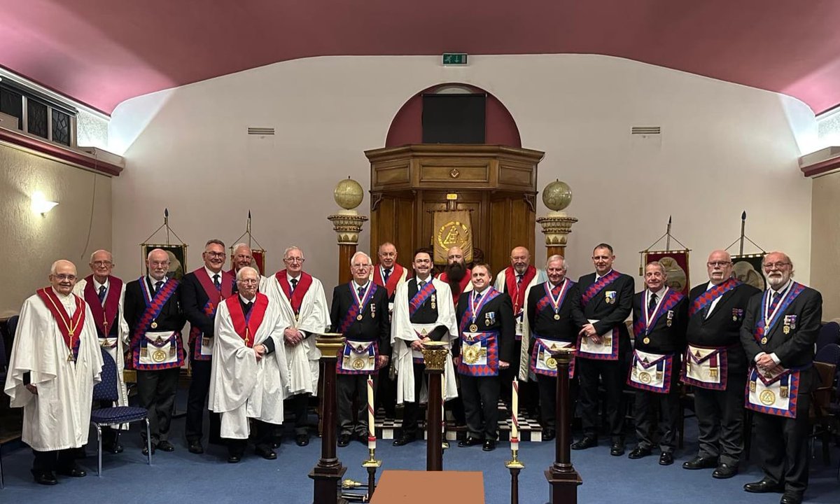 🟦🟥 A great night at Love &amp; Friendship Chapter 295 as Martin Wilshaw was welcomed as their newest Companion. Superb work by the officers, witnessed by Ian Bailey — a fantastic evening all round!

Interested in the Royal Arch? Speak to your Lodge RA Representative.