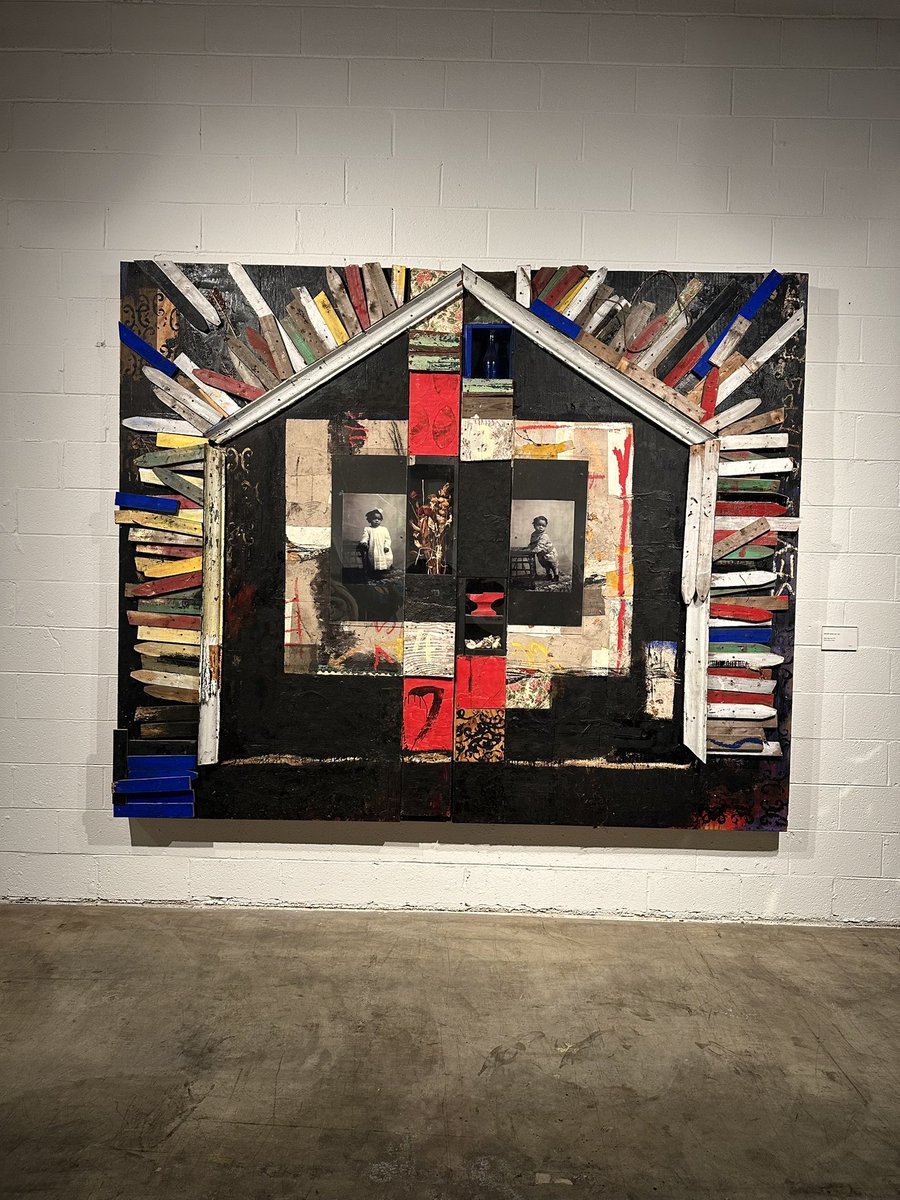 Honoring Radcliffe Bailey today on his Heavenly Birthday. Seeing his work in person earlier this year was unforgettable. ✨

Seven Steps East (1993)