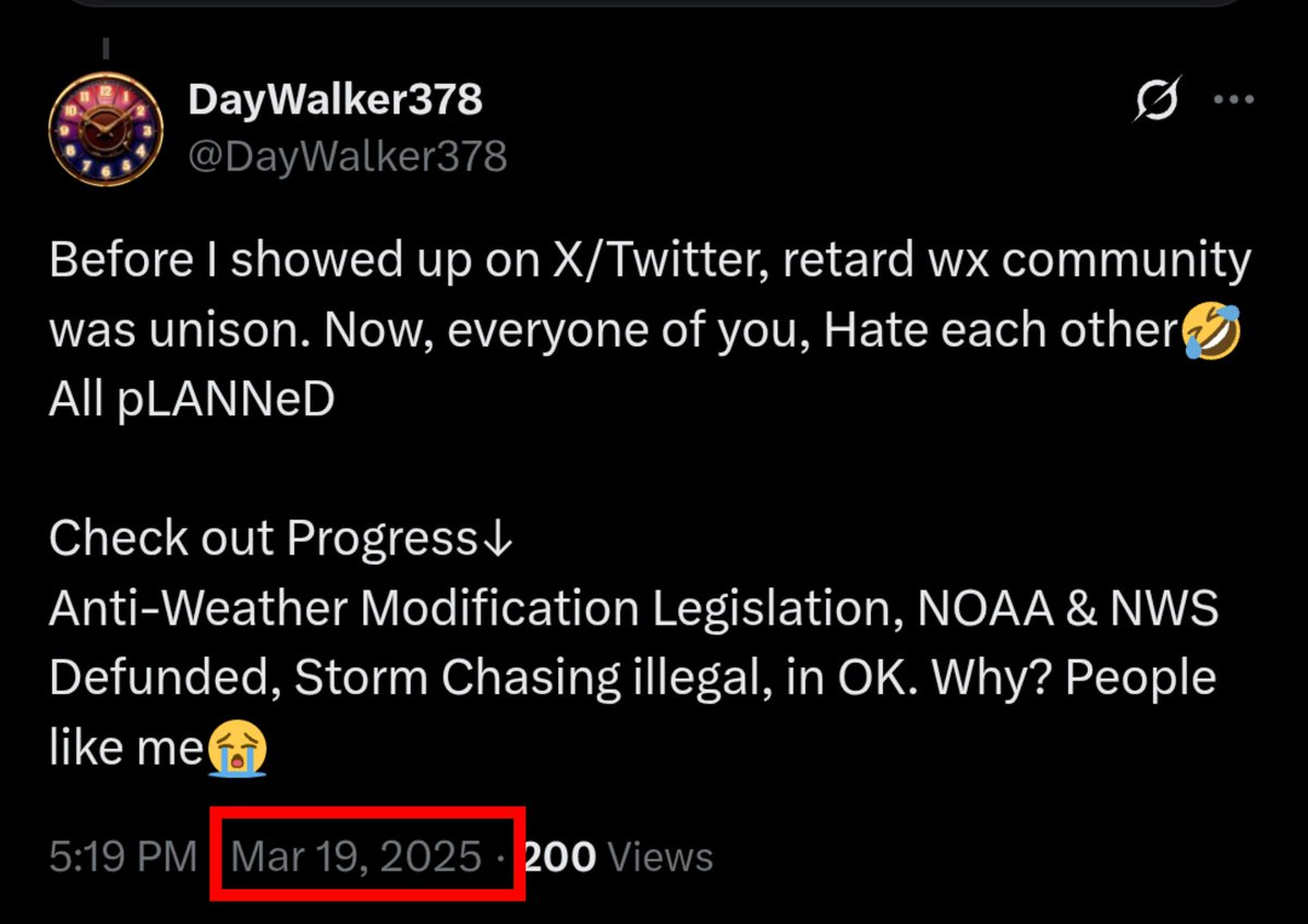 DayWalker378's tweet image. Time to dust off an old suit

Weather Industry, Billions in tax payer funded WASTE, about to vanish into Clear Skies breathable air

Multi staged ops, mission accomplished

x.com/DayWalker378/s…