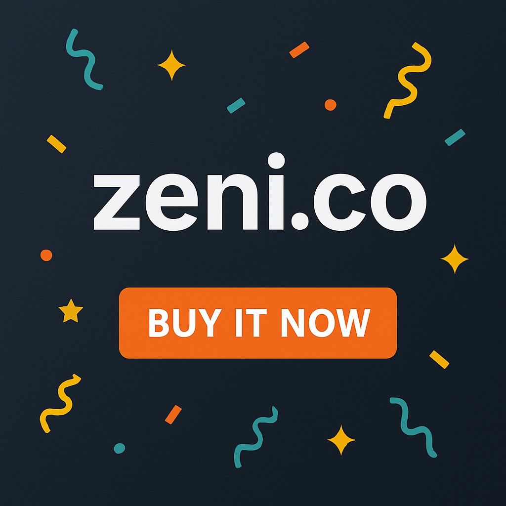 dapiq_ai's tweet image. LIVE: domain name Zeni.co is for sale 🥳 

This rare, premium ultra-short brandable domain is now live on @godaddy / @afternic  BIN page. Perfect for a startup, AI tool, fintech app, or modern SaaS brand.

checkoutlink.godaddy.com/343a2939-5394-…

#domains #branding #investing