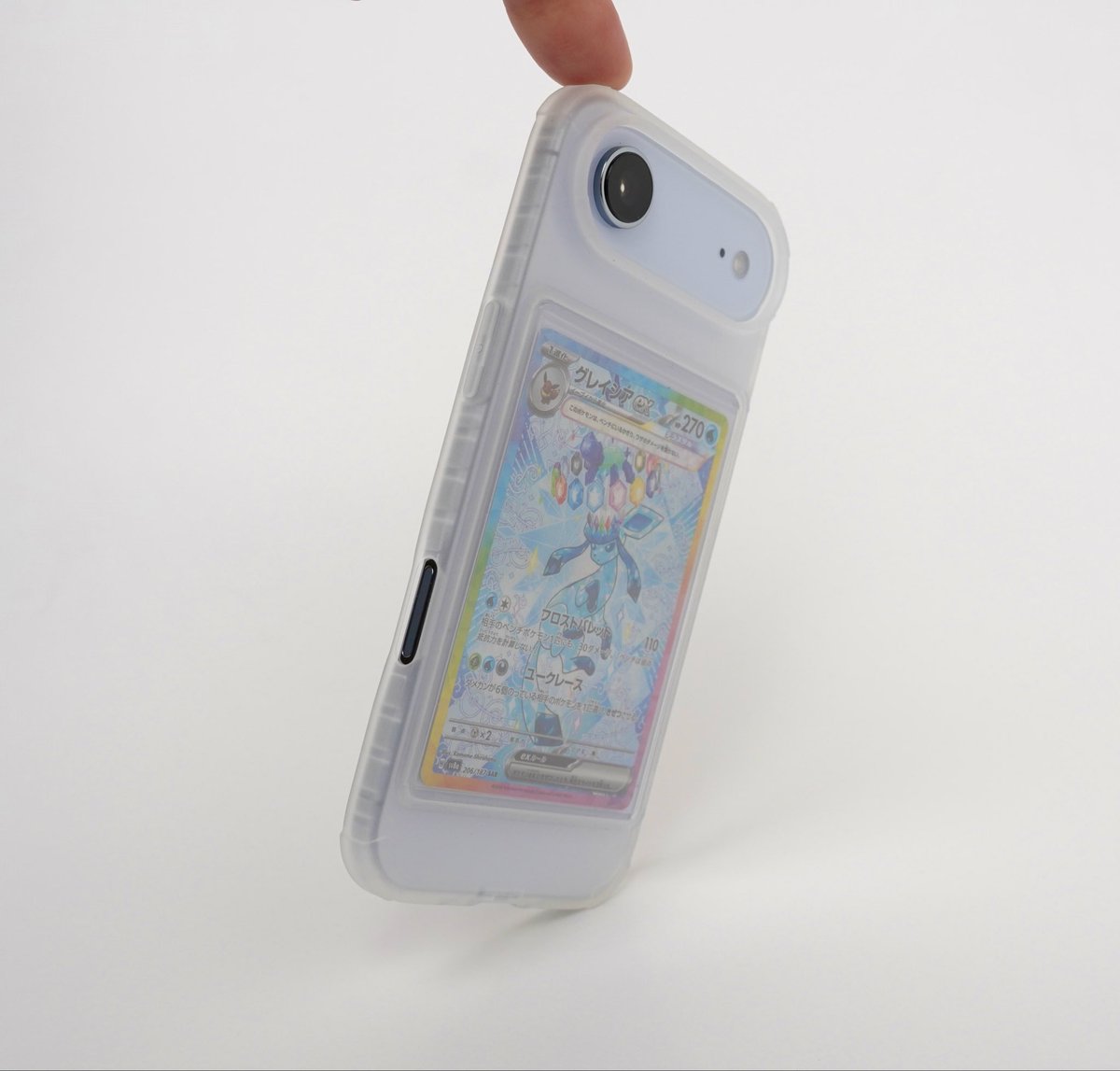 So thin you’ll hardly know it’s there…. 

#showcasedcards #pokemontcg #iphoneair