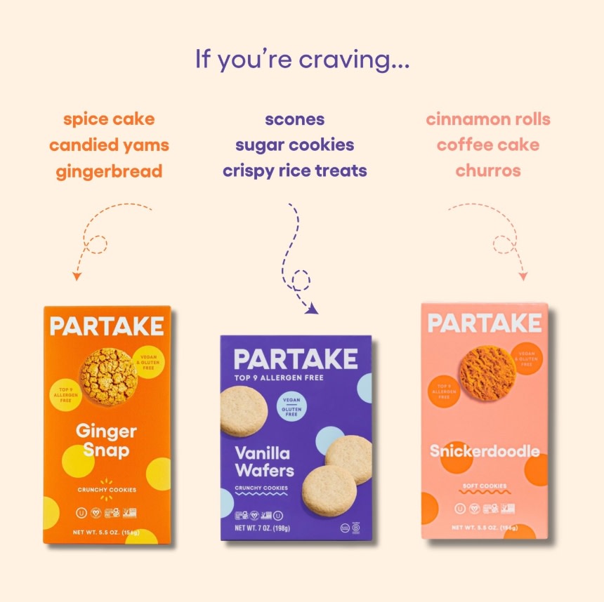 CleveAveLLC's tweet photo. If you're looking to find sweet fall flavors, look no further!
Our #ClevelandAvenue portfolio company @PartakeFoods creates yummy vegan cookies that everyone can enjoy. 😊🍪
Get yours today! https://t.co/h4pdotgxwT
#CASTUS #vegan #glutenfree #cookies #allergyfriendly https://t.co/510NKv6PsU