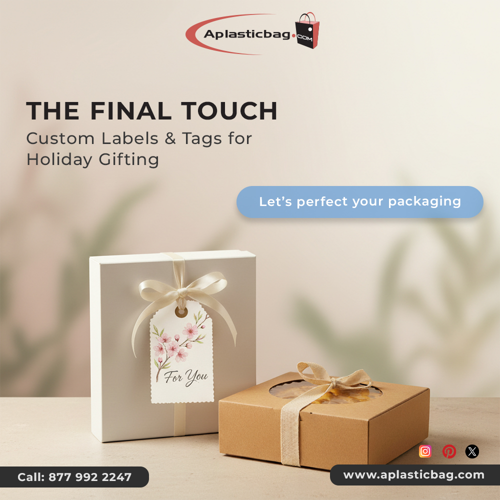APlasticBagCo's tweet image. Details make the difference. ✨ Let’s design labels &amp;amp; tags that make your products feel like gifts. 
💬 Message us — we’ll send a free proof! 
#CustomLabels #RetailTags #GiftingSolutions #BrandDetails #APlasticBag