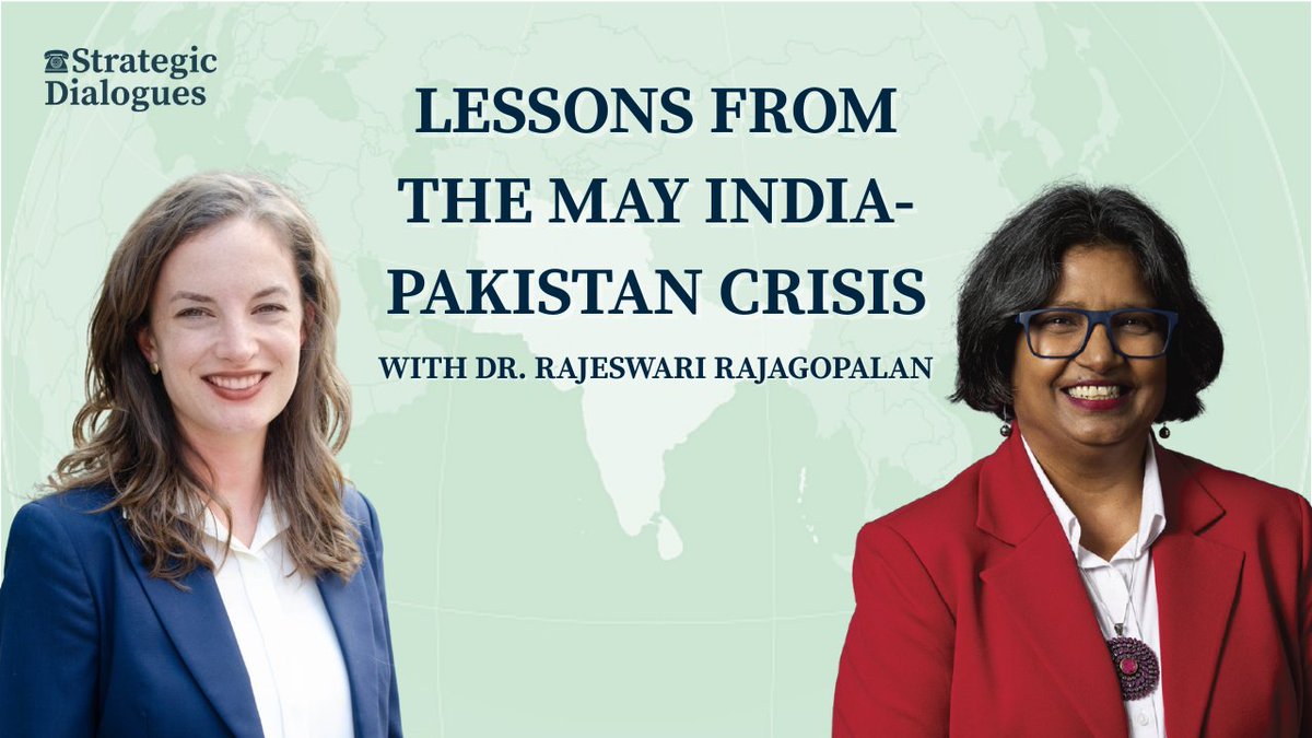 stratlearning's tweet image. 🚨NEW SERIES LAUNCH
Introducing Strategic Dialogues, a new video interview series hosted by the @StimsonCenter’s Strategic Learning initiative that brings you deep insight into the most pressing security issues in Southern Asia. Check out our first episode featuring Dr. Rajeswari…
