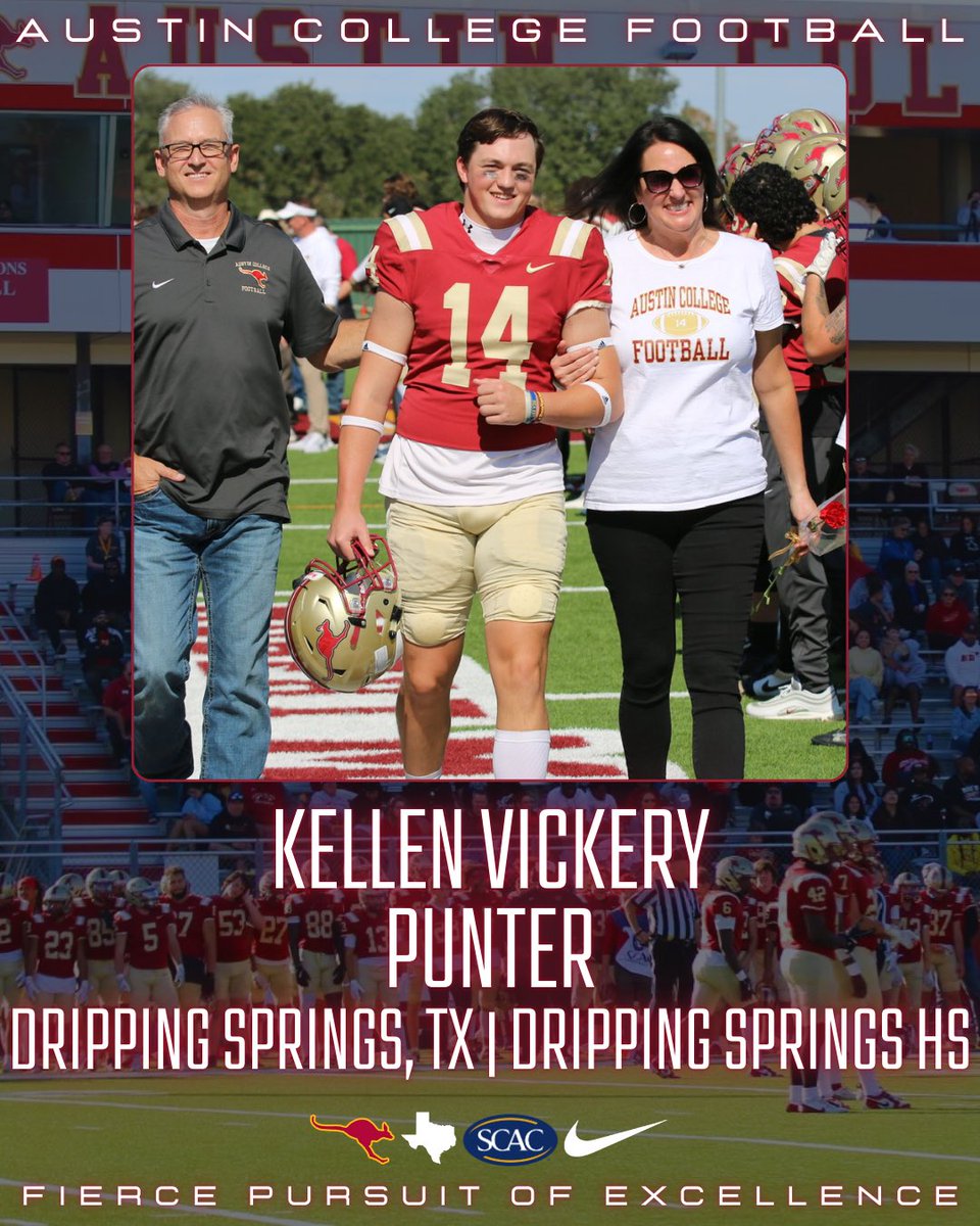 PRESENTING…

#️⃣14
👤 Kellen Vickery
🏈 Punter
🏠 Dripping Springs, TX
📚 Dripping Springs HS

#FPE #RSP #RooNation