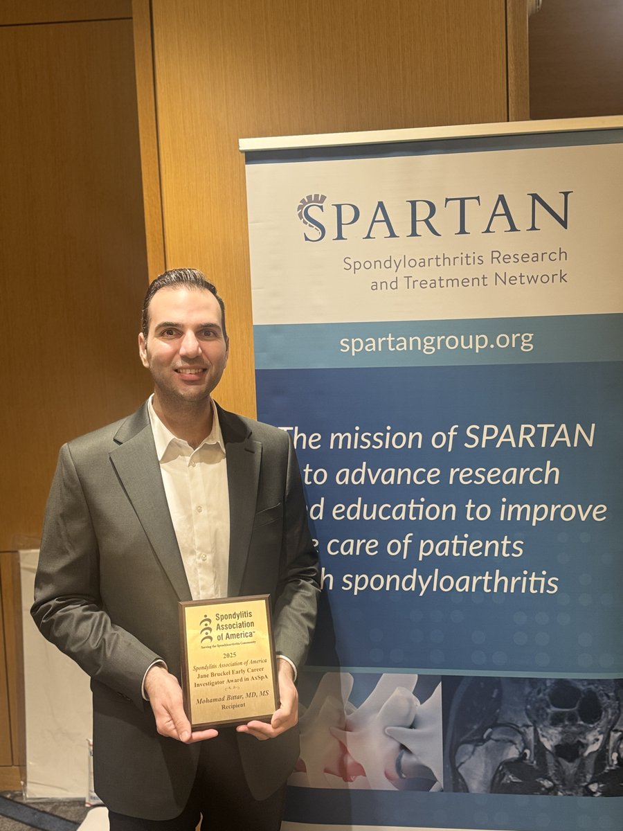 Thank you to our SPARTAN members and friends who attended the SPARTAN Member Forum at ACR Convergence in Chicago! Congratulations to Dr. Mohamad Bittar who received The Jane Bruckel Early Career Investigator Award in Axial Spondyloarthritis!