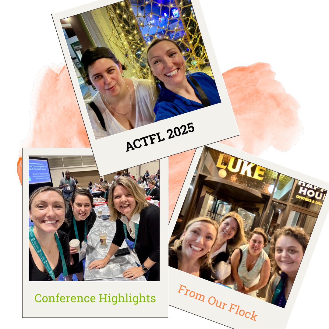 Language_Bird's tweet image. Wrapping up #ACTFL2025 🌍💬 Huge shoutout to Meara, Talia, Joanne &amp;amp; Budimka (yes, presenter!) for representing #LanguageBird with so much expertise and heart. Loved connecting with fellow educators + highlighting how 1:1, human-centered instruction is shaping the future. @actfl