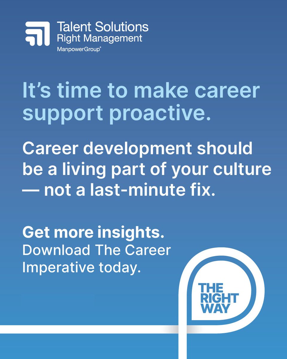 rightmanagement's tweet image. Only 4% of employees have a documented career plan. Most are figuring it out alone — while support comes too late. It’s time to rethink how we show up for our people.The Career Imperative: bit.ly/46Kmcpt