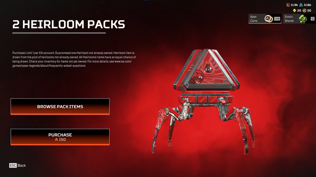 HYPERMYSTx's tweet image. 2 HEIRLOOM PACK BUNDLE IS NOW AVAILABLE 🔥‼

▫ Limited to 1 per account, purchase this bundle with 150 Heirloom shards and you can get 2 heirlooms from loot pool that you don&apos;t already own