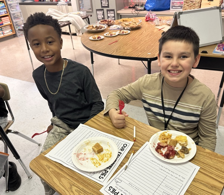 DCEsuperhornets's tweet photo. Ms. Tant and Mrs. Smithโs third grade classes taste-tested a variety of holiday pies, graphed their favorites, and answered data questions to wrap it all together. A sweet way to mix math and festive fun! ๐ฅง๐ #LaunchintoLearning https://t.co/GG6UJR6pNz