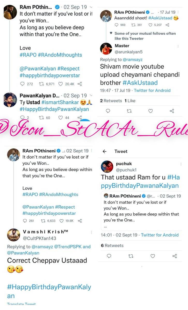 Icon_StAAr_Rule's tweet photo. We have been asserting
"USTAAD" tag
💯% rightfully belongs to @ramsayz with indisputable proofs

Even die_hard PK Cults used to Call RaPo as Ustaad

Multiple tags not allowed
Even Chiru has 1
RaPo did #AskUstaad session too in 2019
Reclaim it ✊

#AndhraKingTaluka
#RamPothineni https://t.co/n9UcdFDWAd