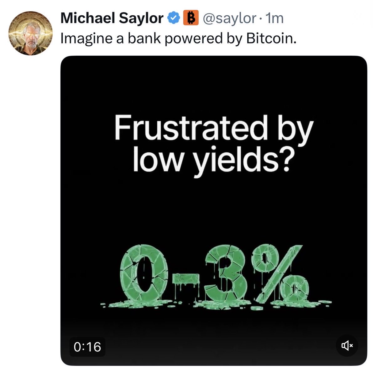 JUST IN: Is Michael Saylor signaling that <a href="/Strategy/">Strategy</a> is going to become StrategyBank™