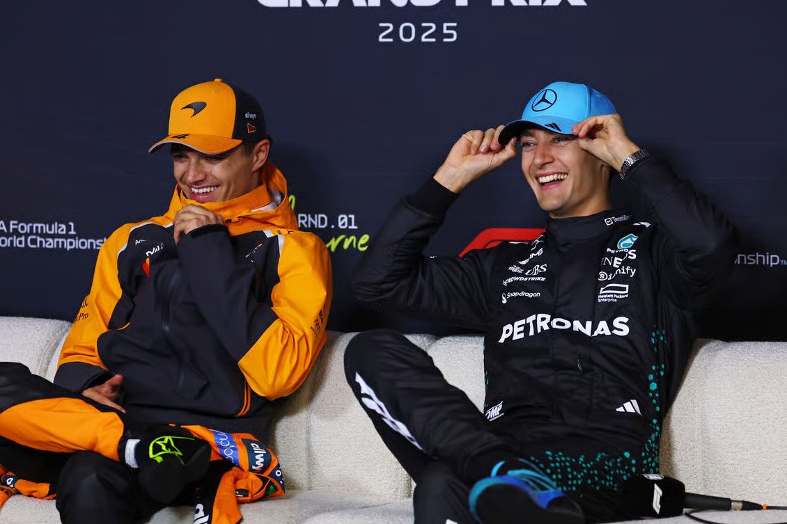 F1GuyDan's tweet image. 😳 Only two drivers will complete the entire 2025 season without going more than 3 consecutive races off the podium:

• Lando Norris
• George Russell

This is already confirmed. Nothing that happens in Qatar or Abu Dhabi can change this.