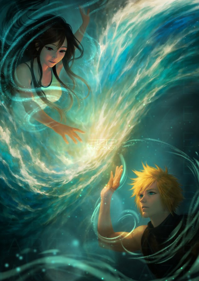 so excited for the lifestream scene in part 3 ✨

I've redrawn this piece from 4yrs ago
#FF7