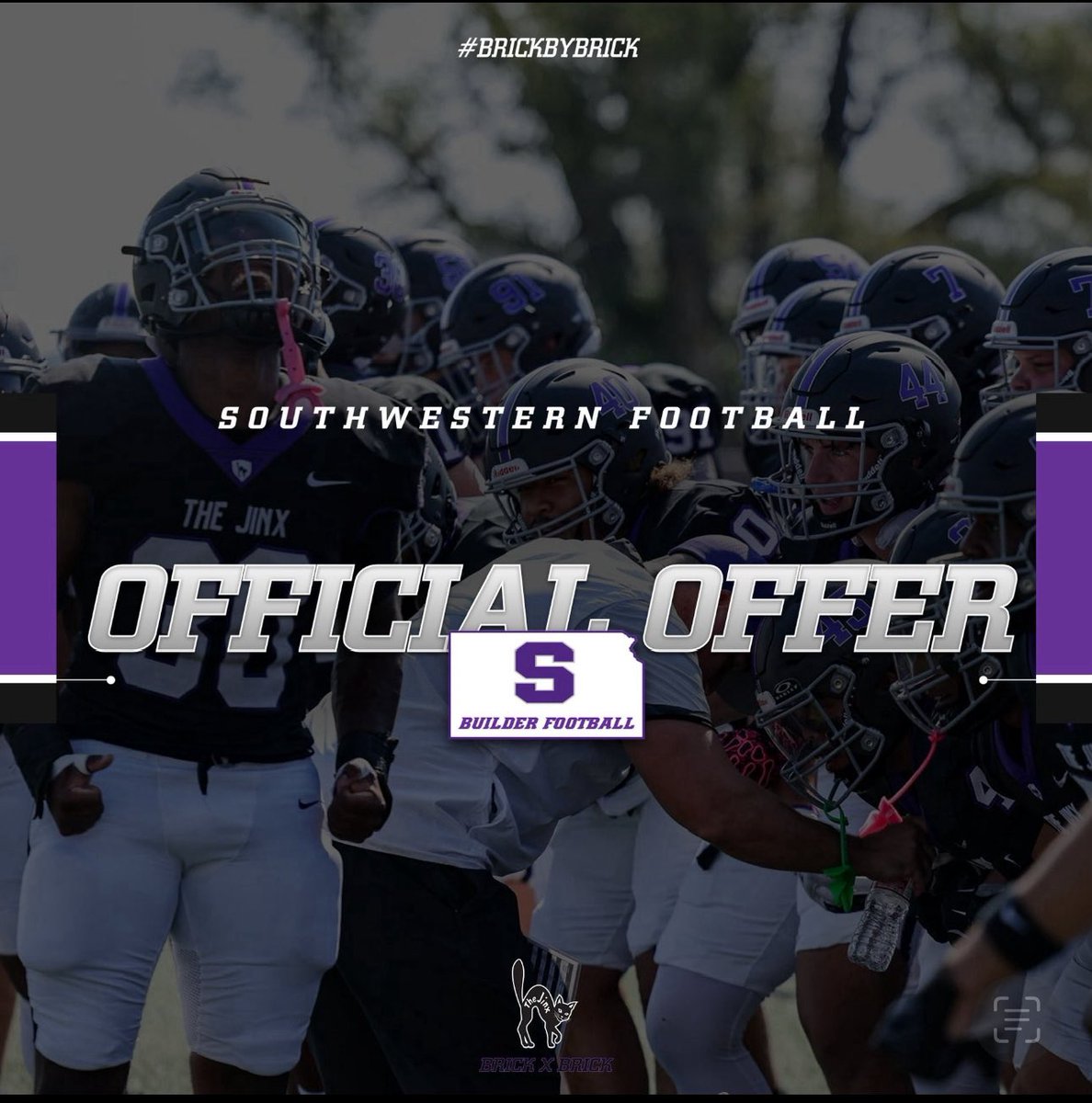 Grateful to receive an offer from SouthWestern College. Big thanks to Coach Hurley!🟣⚪️⚫️
#brickbybrick #TheJinxIsON 

<a href="/BuilderFootball/">SC Builder Football</a> <a href="/CoachHurley13/">Colin Hurley</a> <a href="/QuentinBlue5/">Quentin Blue</a> <a href="/CoachTruelove/">Matt Truelove</a> <a href="/NewcastleFTBL/">Newcastle Racer Football</a> <a href="/SidelinePreps/">Sideline Preps</a> <a href="/TopPreps/">TOP PREPS - Free Sports News, Videos & Information</a> <a href="/PrepRedzoneOK/">Prep Redzone Oklahoma</a>