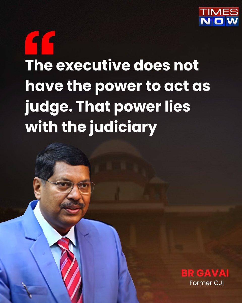 TimesNow's tweet image. #EXCLUSIVE

The executive does not have the power to act as judge. That power lies with the judiciary: Former CJI BR Gavai in conversation with @madhavgk on Bulldozer Judgment

#TNCards #BRGavai #Trending