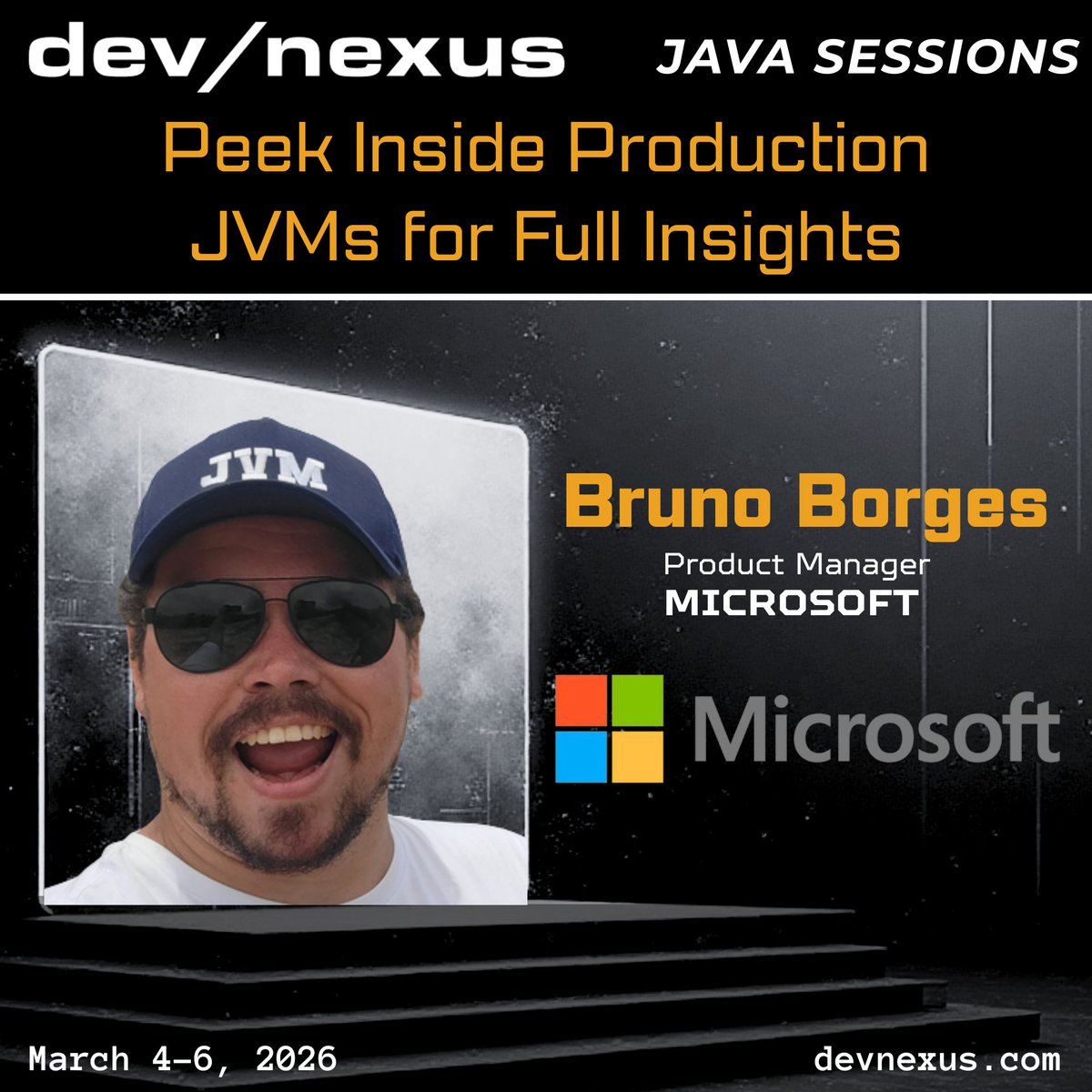 atlantajug's tweet image. Production JVMs can feel like black boxes. 

At #Devnexus, @brunoborges demonstrates AI-written tools for inspecting what your JVM actually loads and how it behaves in live environments. 🚀

devnexus.com/events/peek-in…

🎟️ devnexus.com
📨 Sign up atlj.ug/DevnexusConnect