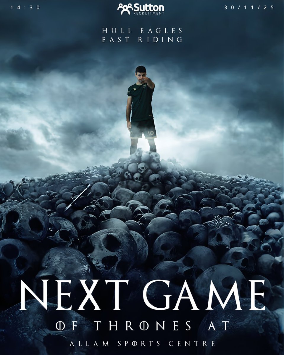 HullClassico is coming.
Sunday 30/11 • 14:30 • Allam Sports Centre.
We face East Riding in a derby full of history and fire. Come help create a big atmosphere, we need our fans and we’ll fight for you.
Limited spaces, arrive early.
Powered by Sutton Recruitment.