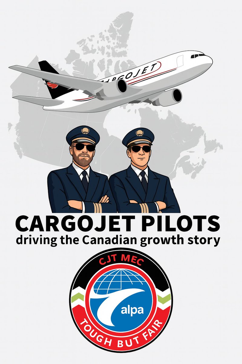 CargojetPilots's tweet image. Cargojet pilots, driving the Canadian growth story.
#cjtmec #cargojetpilots
