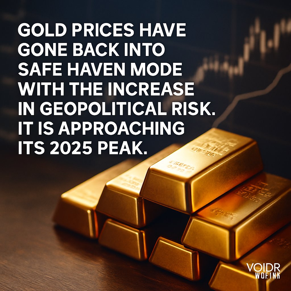 VOIDRNETWORK's tweet image. Gold prices have gone back into safe haven mode with the increase in geopolitical risk. It is approaching its 2025 peak. Bu
#Geopolitics #BRICS #DeDollarization #MultipolarWorld #USDollar #GlobalPowerShift #NewWorldOrder #DollarDominance #Petrodollar