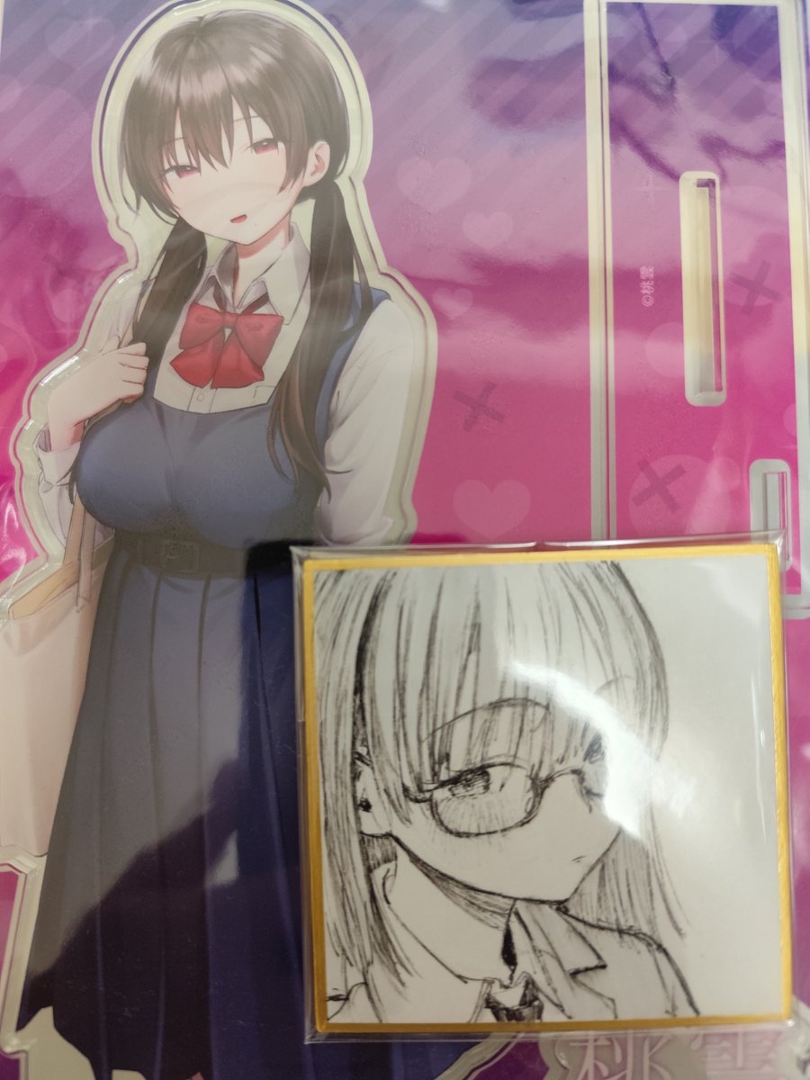 桃雲先生(@momokumo_)の四季先輩色紙。個展のサイン会でいつかお迎え