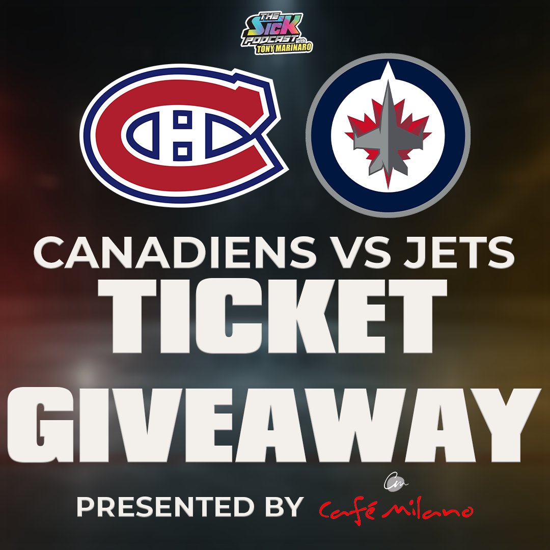 thesickpodcasts's tweet image. 🚨TICKET GIVEAWAY🚨

We are giving away a pair of tickets to the Habs vs Jets game on December 3rd in partnership with Cafe Milano!

TO ENTER:
1. Follow @thesickpodcasts
2. Comment &quot;SICK&quot; on this post
3. Retweet this post

Winner will be announced on December 1st. Good luck!