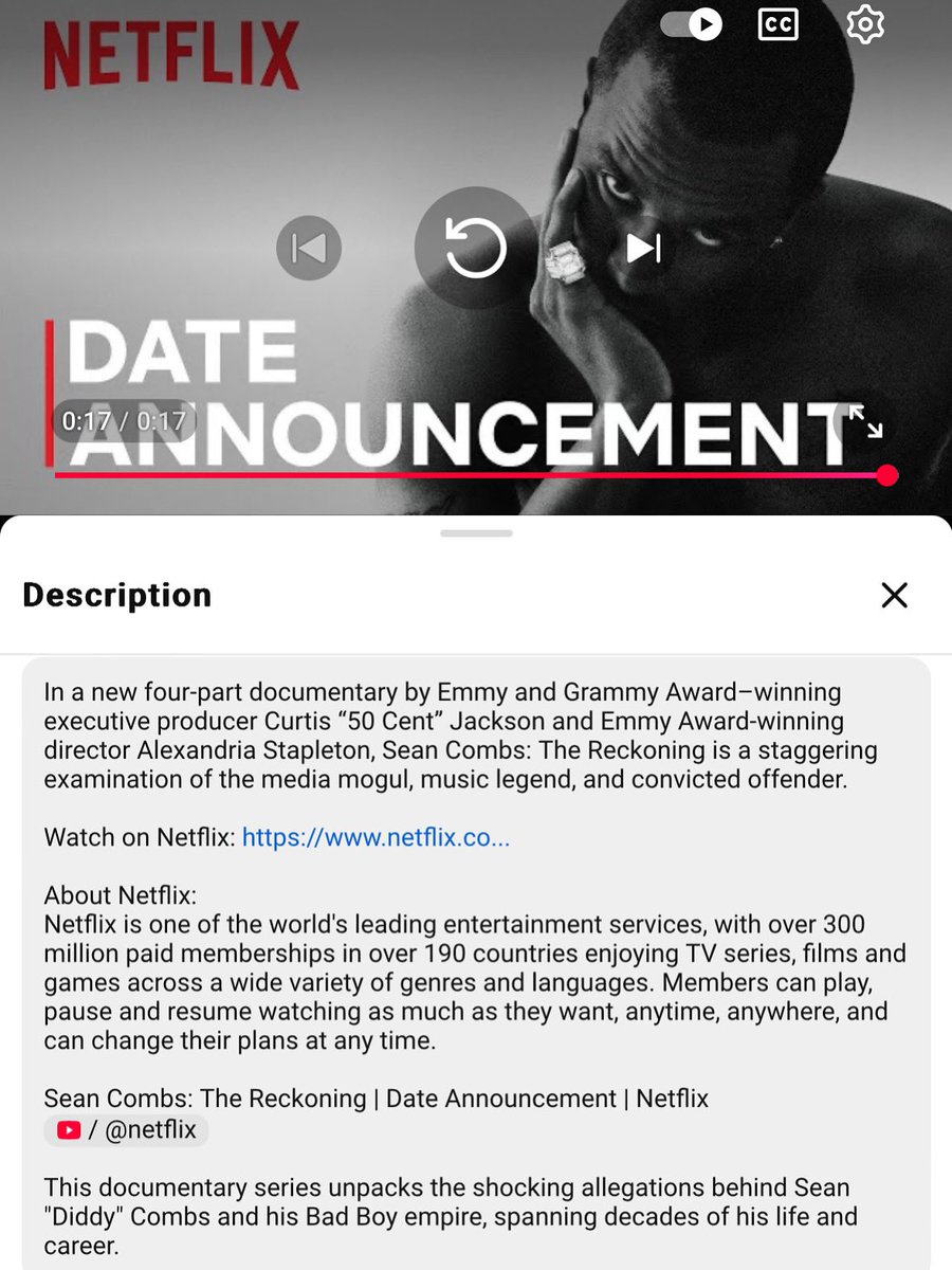 2Cool2Blog's tweet image. Netflix just dropped a teaser to the 4 part Diddy documentary executively produced by 50 Cent airing on December 2nd 😳