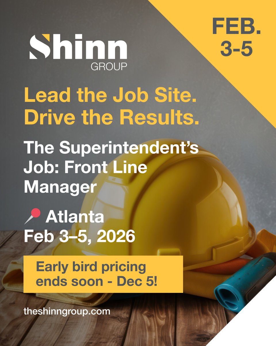 builderpartners's tweet image. Great superintendents don’t just manage — they lead. 💪

Boost scheduling, efficiency &amp;amp; profitability.

📉 Early bird ends Dec 5 - save now: hubs.li/Q03SzCvl0

#BuilderOfChoice #ConstructionLeadership #HomebuildingTraining