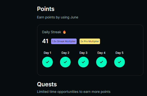 Daily Streak - 41 in <a href="/askjuneai/">June</a>

🔐 Your data stays with you. Build it all in one place: 12 LLMs, 7 image models, 6 video models. Use them, earn points 

Follow for daily privacy + AI tips, and share to help the community grow

#JUNEAI #CryptoPrivacy #Web3 #AI #AICreators #Crypto