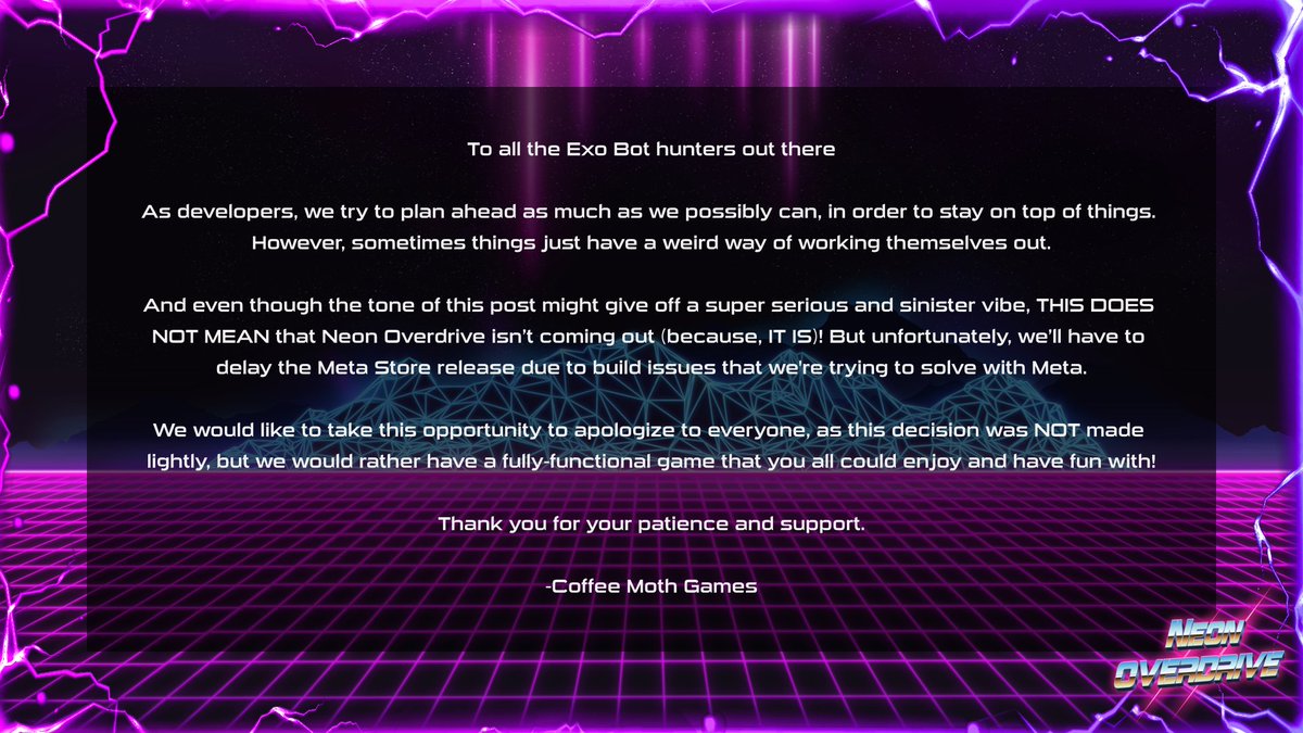 A little message from the dev team...

#gamedev #indiegame #Meta #Community