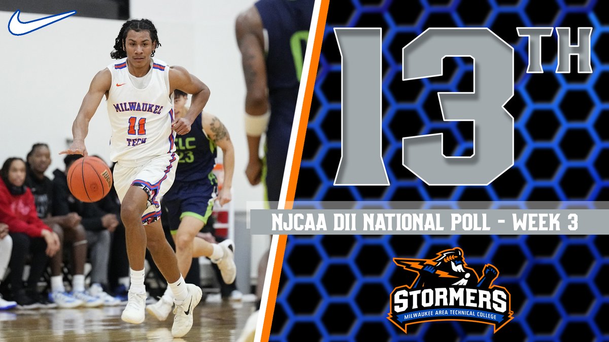MATC_Athletics's tweet image. MATC Men’s Basketball Drops to No. 13 in Latest NJCAA Poll 

Full Story: 
matcstormers.com/news/2025/11/2…