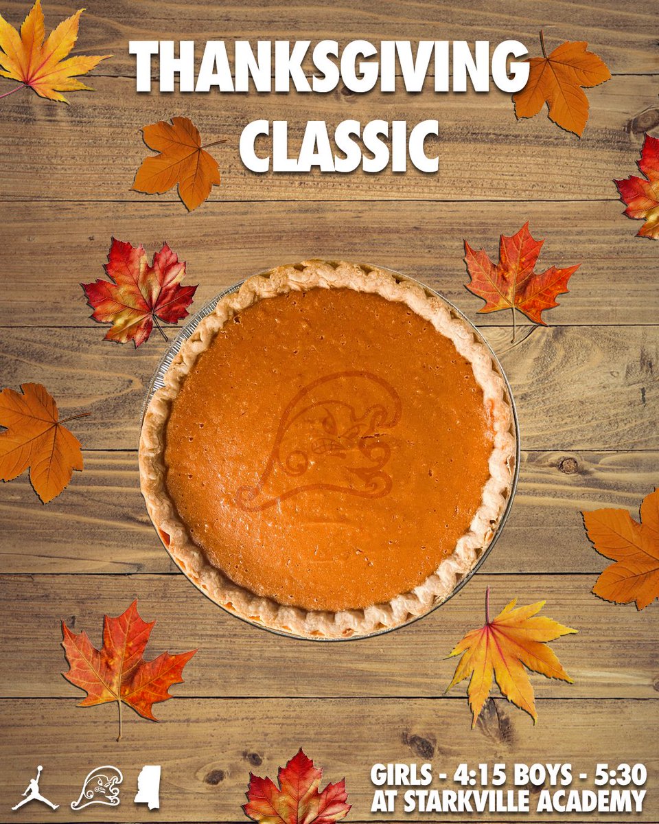 TupeloAthletics's tweet image. THANKSGIVING CLASSIC 🦃

🆚 LEAKE 
📍 STARKVILLE ACADEMY
⏰ 4:30 P.M / 5:30 P.M
🗓️ 11.25.25

#FLOODWARNING | #LGW