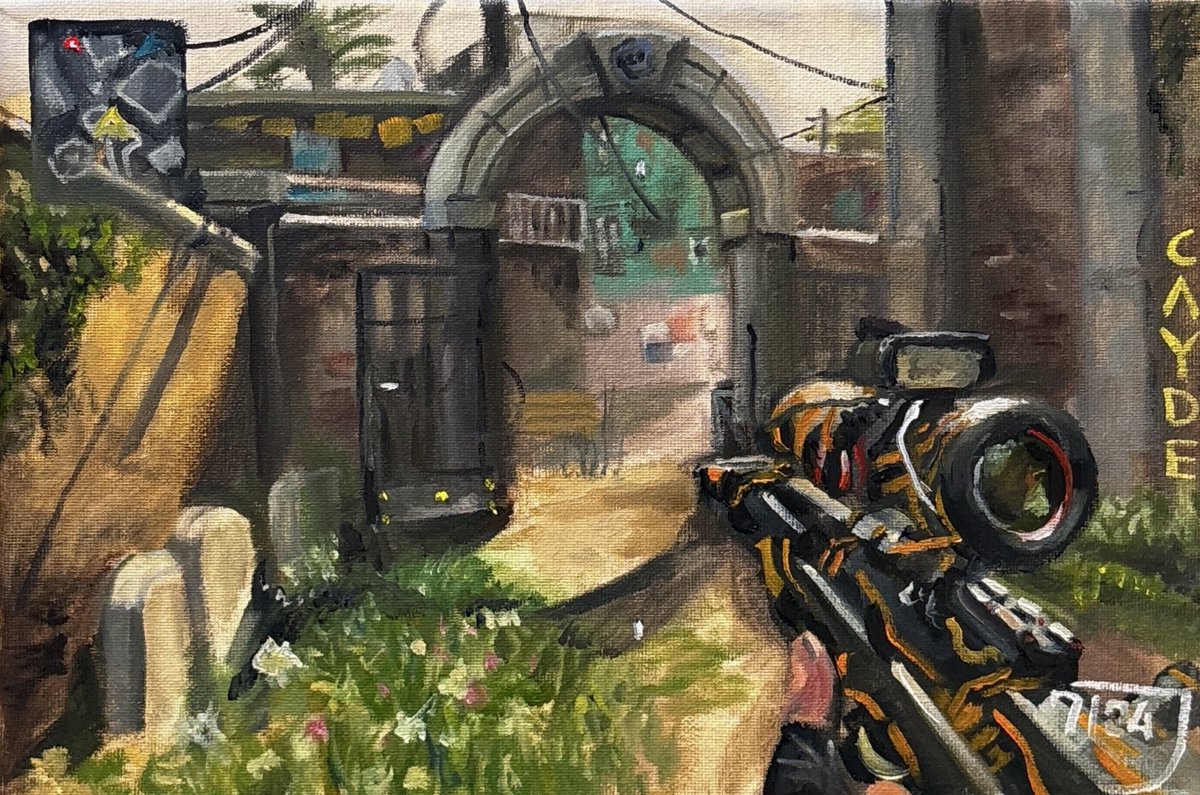 caydeplanet's tweet image. I made an oil painting of Slums from Black ops 2