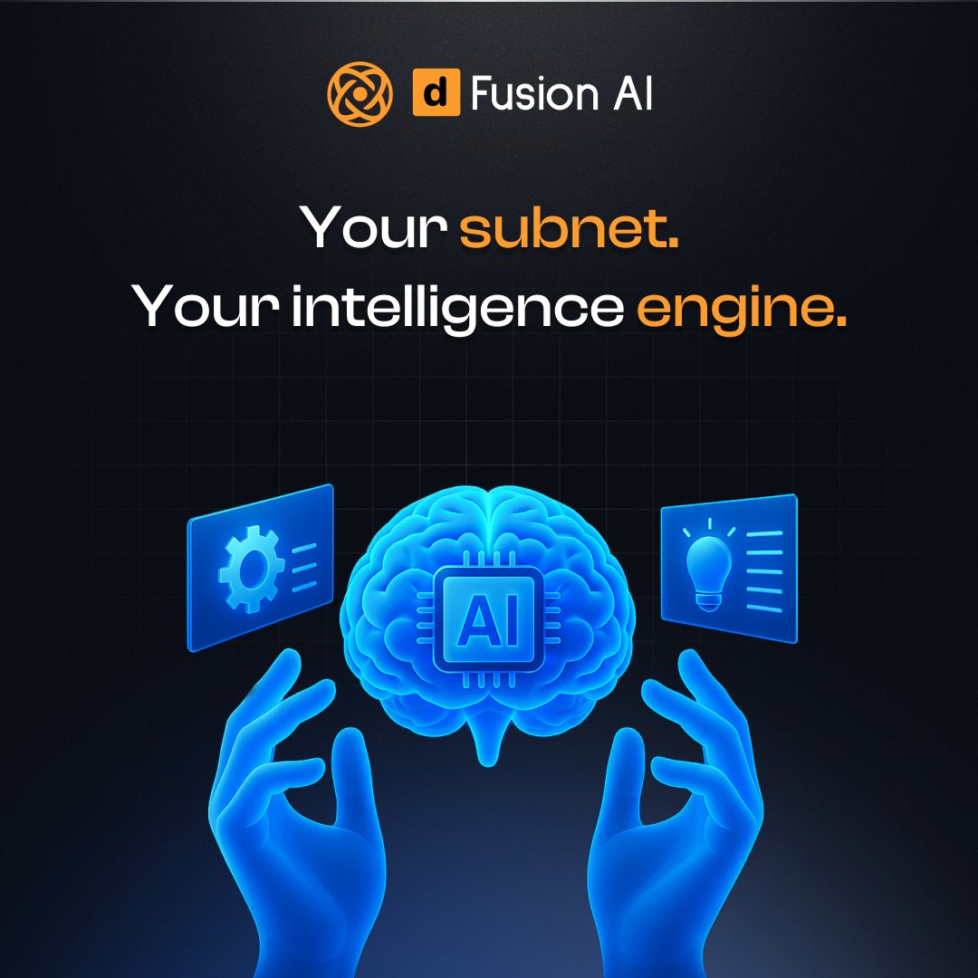 dFusionAI's tweet image. Building a subnet is like building your own miniature mind inside the network.

Except this one earns, analyzes, and scales with you.

Buy a subnet 👉 testnet.dfusion.ai