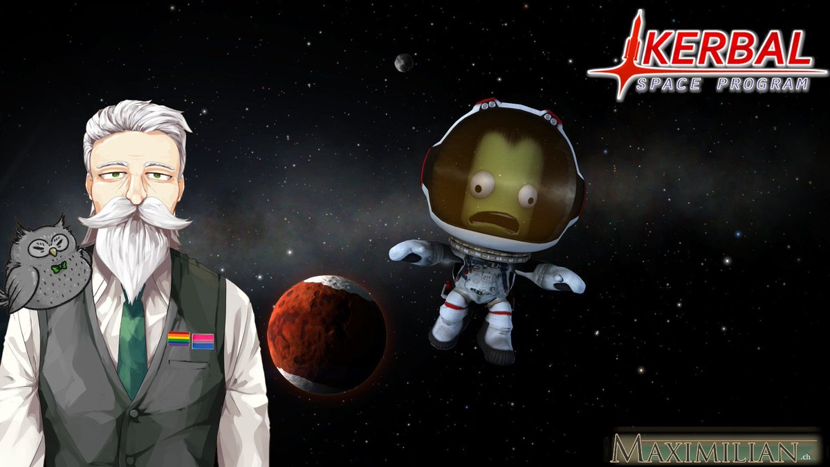 Maximilian_VT's tweet image. Maximilian will be ready to serve shortly. Please take a seat, make yourselves comfortable and get ready to enjoy the stream!

#Vtuber #KerbalSpaceProgram