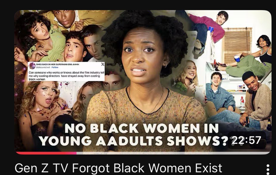 jasimisinclair's tweet image. A year later and people still use my thread and article in their videos about the lack of black girls in young adult television. #WHEREARETHEBLACKGIRLS 
youtu.be/Lde1dK2TLgA?si…